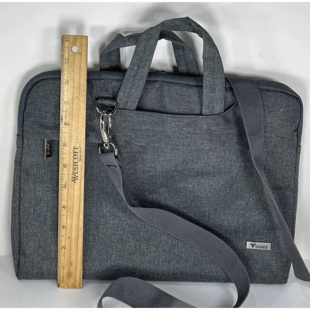Voova Gray Padded Notebook Sleeve Bag with Strap